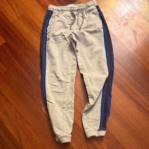 Hanna Andersson Gray Joggers with Blue Stripes